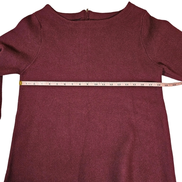 Nanette Lepore Wool Blend Sweater, Burgundy/Grey, Medium - Picture 7 of 9